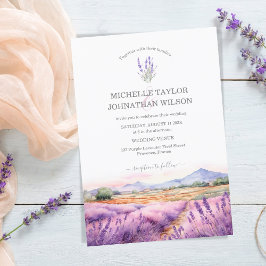 Boho Wildblume Lavender Lila Violette Einladung