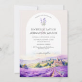 Boho Wildblume Lavender Lila Violette Einladung (Vorderseite)
