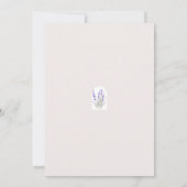 Boho Wildblume Lavender Lila Violette Einladung (Rückseite)