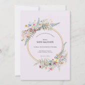Boho Wildblume Lavender Wedding speichern das Datu Save The Date (Vorderseite)