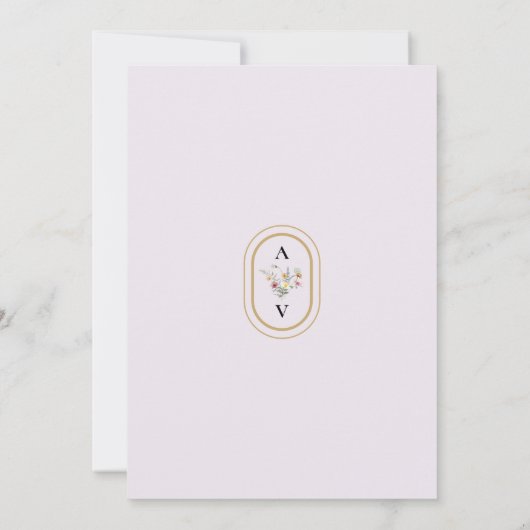Boho Wildblume Lavender Wedding speichern das Datu Save The Date (Rückseite)