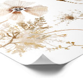 Boho Wildblume Liebe Blooms Poster (Ecke)