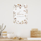 Boho Wildblume Liebe Blooms Poster (Küche)