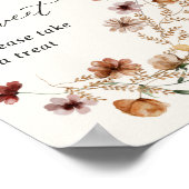 Boho Wildblume Liebe ist Sweet Brautparty Sign Poster (Ecke)