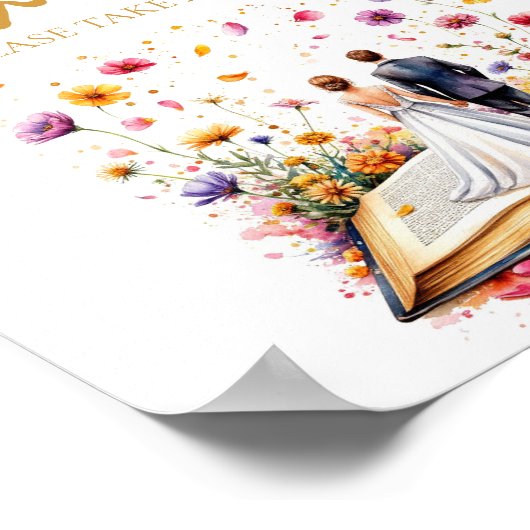 Boho Wildblume Liebe ist Sweet Nehmen Sie eine Lec Poster (Ecke)