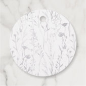 Boho Wildblume Lila Butterfly Girl Babydusche Geschenkanhänger (Rückseite)