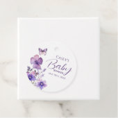 Boho Wildblume Lila Butterfly Girl Babydusche Geschenkanhänger (Beispiel)