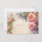 Boho Wildblume Meadow Abschluss Dankeskarte (Vorderseite)