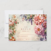 Boho Wildblume Meadow Abschluss RSVP Karte (Vorderseite)