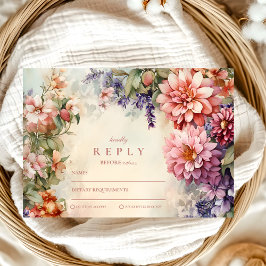 Boho Wildblume Meadow Abschluss RSVP Karte