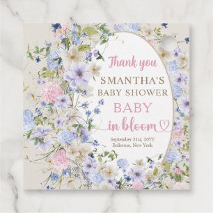 Boho Wildblume Meadow Arch Elegantes Floral Baby Geschenkanhänger