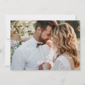 Boho Wildblume Meadow Couple Foto Wedding Dankeskarte (Rückseite)