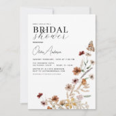 Boho Wildblume Meadow Elegantes Brautparty Einladung (Vorderseite)