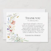 Boho Wildblume Meadow Wedding Dankeskarte (Vorderseite)