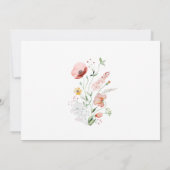Boho Wildblume Meadow Wedding Dankeskarte (Rückseite)