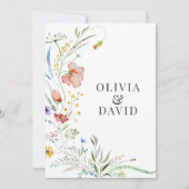 Boho Wildblume Meadow Wedding Program Einladung (Vorderseite)