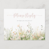 Boho Wildblume Menu Choice UAWG Postkarte (Vorderseite)