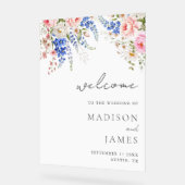 Boho Wildblume Minimalistische Blumen Begrüßung Ho Acrylschild (Winkel)