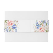 Boho Wildblume Minimalistische Blumenhochzeit Einladungsbanderole (Rückseitenbeispiel)