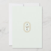 Boho Wildblume Mint Green Wedding speichern das Da Save The Date (Rückseite)