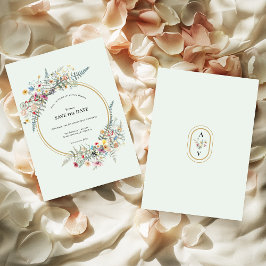 Boho Wildblume Mint Green Wedding speichern das Da Save The Date