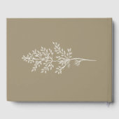 Boho Wildblume Moderne Wasserfarbenhochzeit Gästebuch (Rückseite)