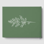 Boho Wildblume Moderne Wasserfarbenhochzeit Gästebuch (Rückseite)