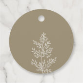 Boho Wildblume Moderne Wasserfarbenhochzeit Geschenkanhänger (Rückseite)