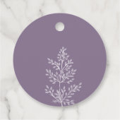 Boho Wildblume Moderne Wasserfarbenhochzeit Geschenkanhänger (Rückseite)