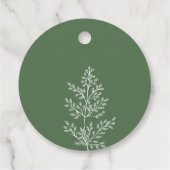 Boho Wildblume Moderne Wasserfarbenhochzeit Geschenkanhänger (Rückseite)