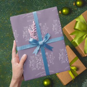 Boho Wildblume Moderne Wasserfarbenhochzeit Geschenkpapier