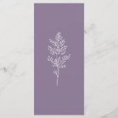 Boho Wildblume Moderne Wasserfarbenhochzeit Menükarte (Rückseite)