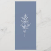 Boho Wildblume Moderne Wasserfarbenhochzeit Menükarte (Rückseite)