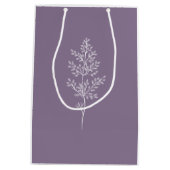 Boho Wildblume Moderne Wasserfarbenhochzeit Mittlere Geschenktüte (Rückseite)