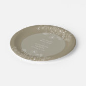 Boho Wildblume Moderne Wasserfarbenhochzeit Pappteller (Schrägansicht)