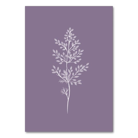 Boho Wildblume Moderne Wasserfarbenhochzeit Tischnummer (Rückseite)