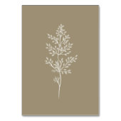 Boho Wildblume Moderne Wasserfarbenhochzeit Tischnummer (Rückseite)