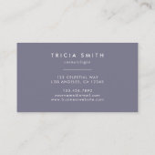 Boho Wildblume Monogram Initial T Visitenkarte (Rückseite)