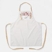 Boho Wildblume Monogram Watercolor Schürze (Vorderseite)