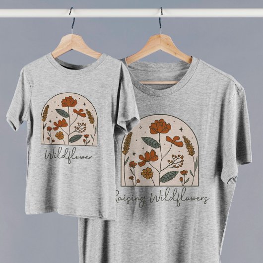 Boho Wildblume Mother Daughter T - Shirt