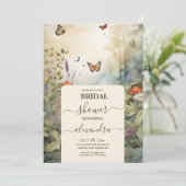 Boho Wildblume Mountain Brautparty Einladung (Stehend Vorderseite)