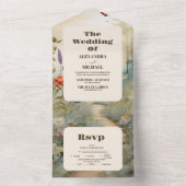 Boho Wildblume Mountain Meadow All In One Einladung (Innen Boden)