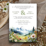 Boho Wildblume Mountain Meadow QR Code Wedding Einladung<br><div class="desc">Erleben Sie Ihren Gast mit diesem eleganten alles in einer Hochzeitsfeier einladen mit schönen Bergen und Wildblumen mit QR-Code für Online-UAWG. Fügen Sie einfach Ihre Veranstaltungsdetails zu dieser einfach zu bedienenden Vorlage hinzu,  um sie zu einer einmaligen Einladung zu machen.</div>