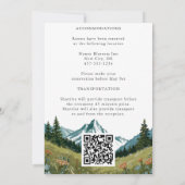 Boho Wildblume Mountain Meadow Wedding Einladung (Rückseite)