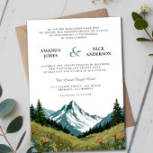 Boho Wildblume Mountain Meadow Wedding Einladung