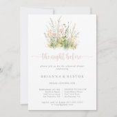 Boho Wildblume Night Before Probe Dinner Einladung (Vorderseite)