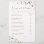 Boho Wildblume Over oder Under Brautparty (Vorderseite)