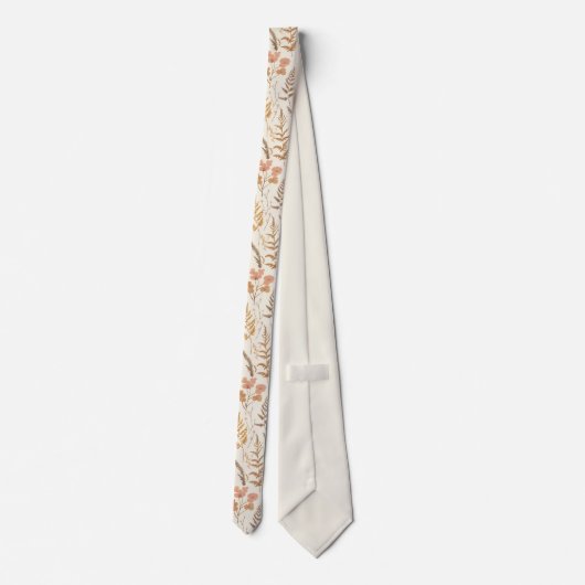 Boho Wildblume Pattern Elegant Neck Tie Krawatte (Rückseite)