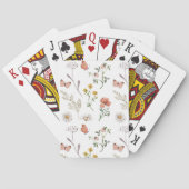 Boho Wildblume Pattern Spielkarten (Rückseite)