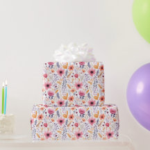 Boho Wildblume Pink Orange Braut Baby Shower